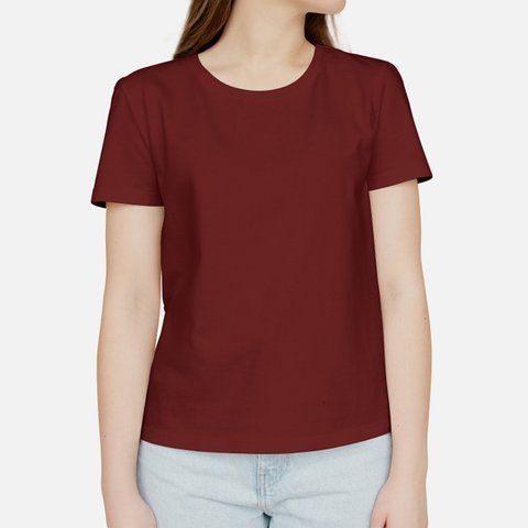 Women T-Shirt Burgundy CLO-14-0025 фото
